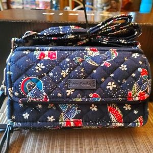 Vera Bradley Christmas Owl RFID all in one wristlet.